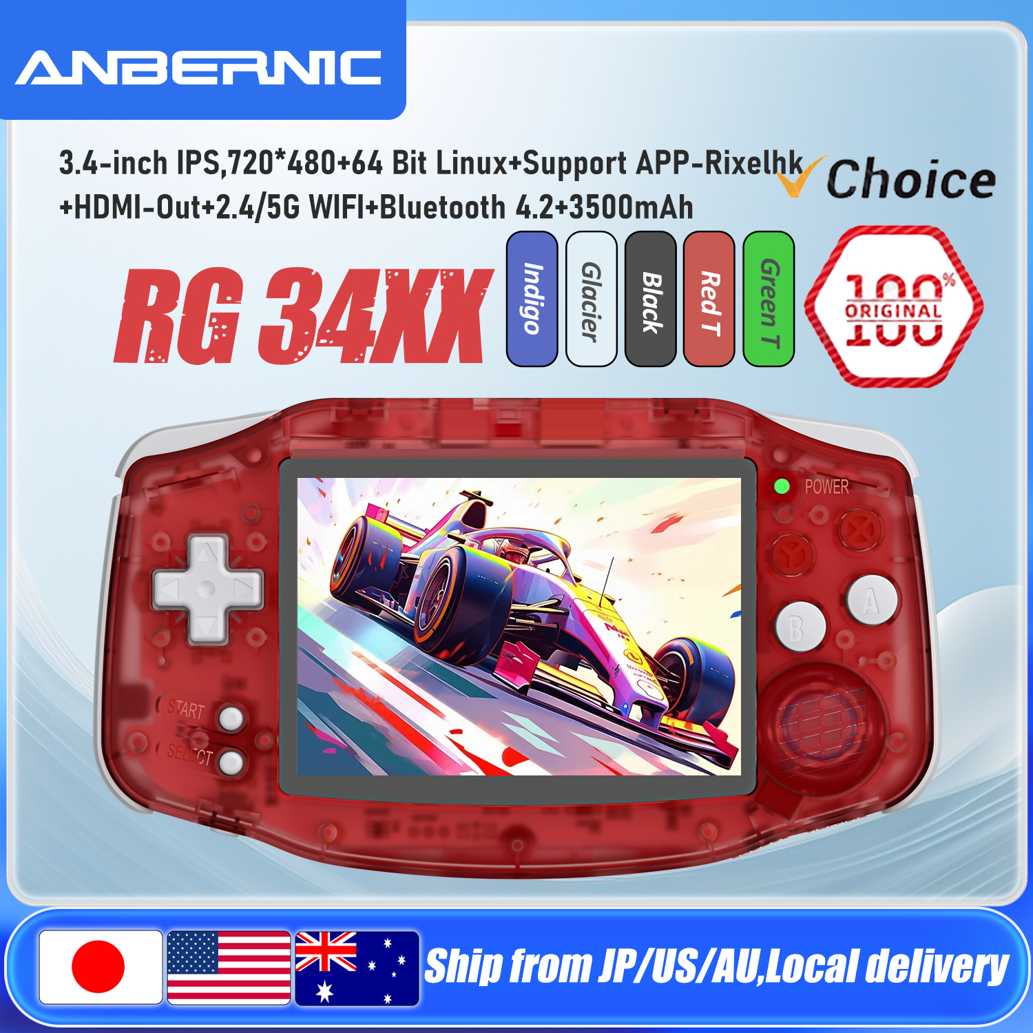 Retro Gaming Mobile - ANBERNIC RG34XX Handheld Game Consoles RG
