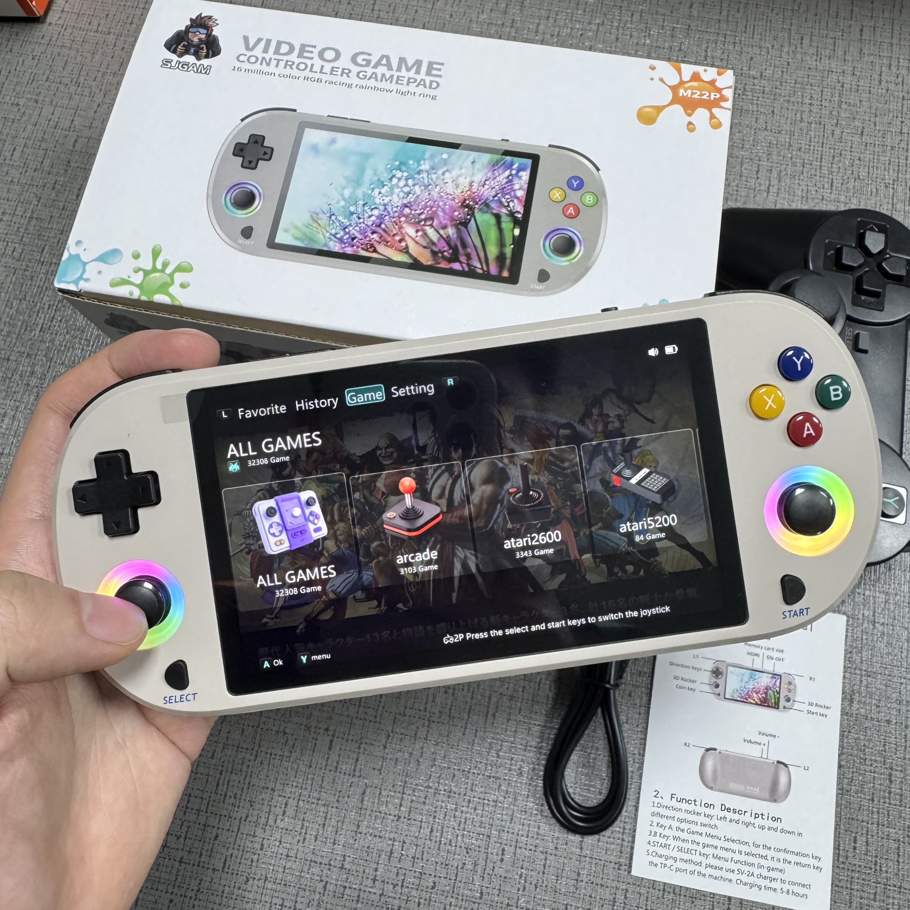 Retro Gaming Mobile - New 128GB M22 Pro Portable Pocket