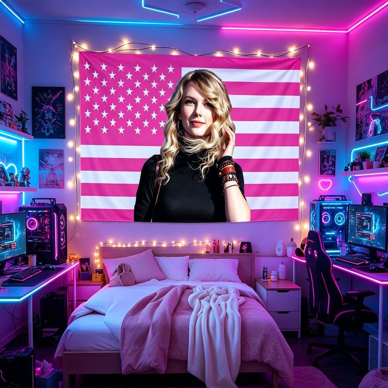 VIKAMA American Flag Female Si – Retro Gaming Art Bewertung und Preis